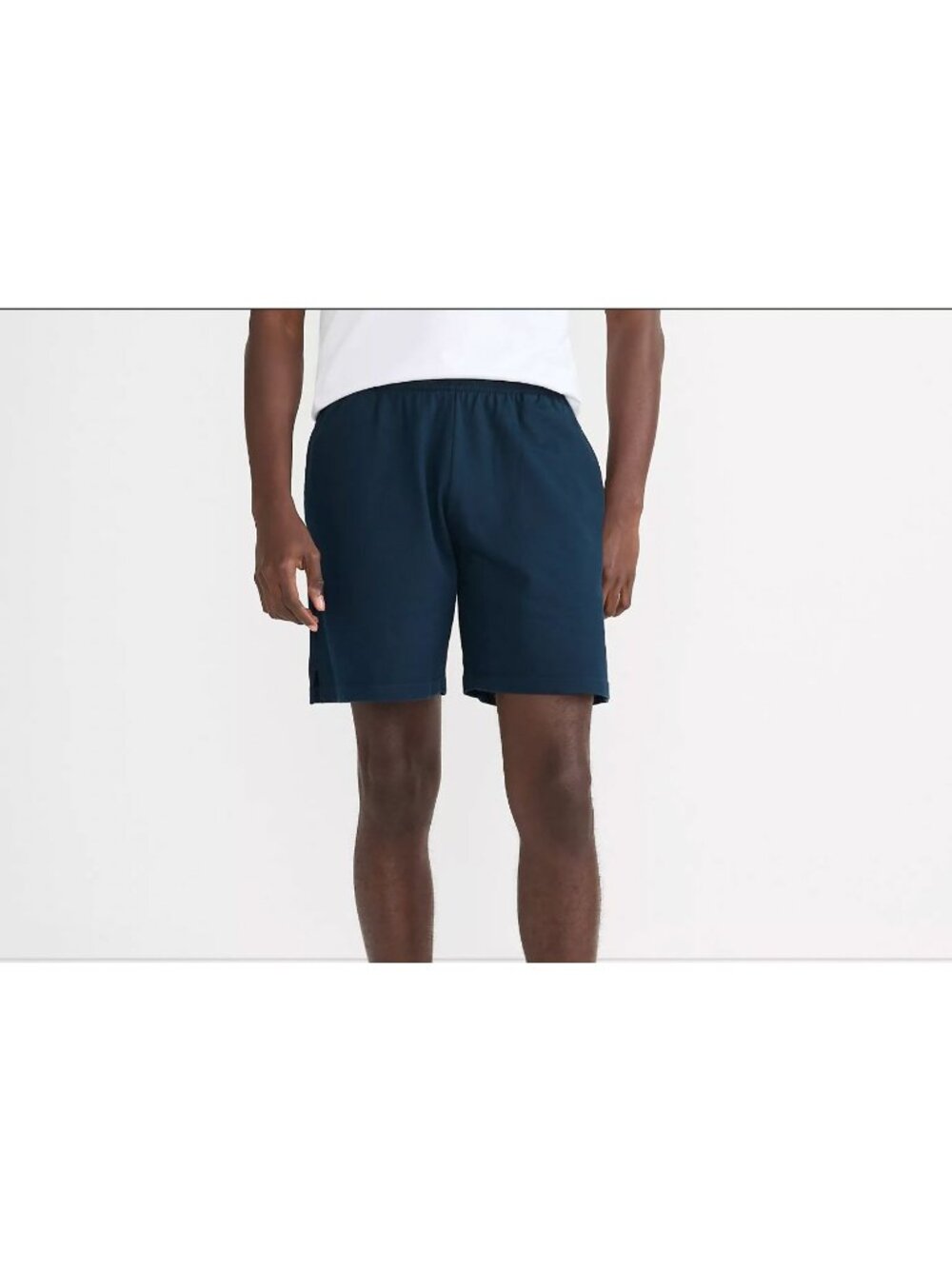 Men's Lands End Navy Blue Drawstring Elastic Waist 100% Cotton Shorts 2XL